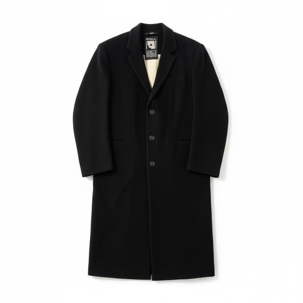 Spelledit wool coat black