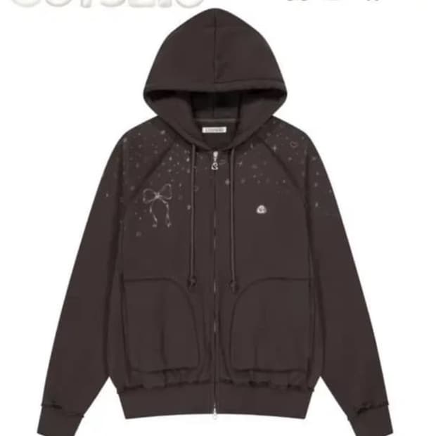 코이세이오 트윙클 후드집업 다크브라운