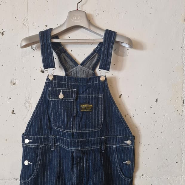 USA 빈티지 스트라이프 데님 오버롤