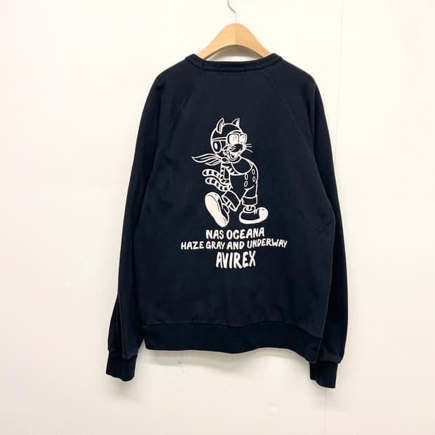 AVIREX 캣 프린팅 맨투맨