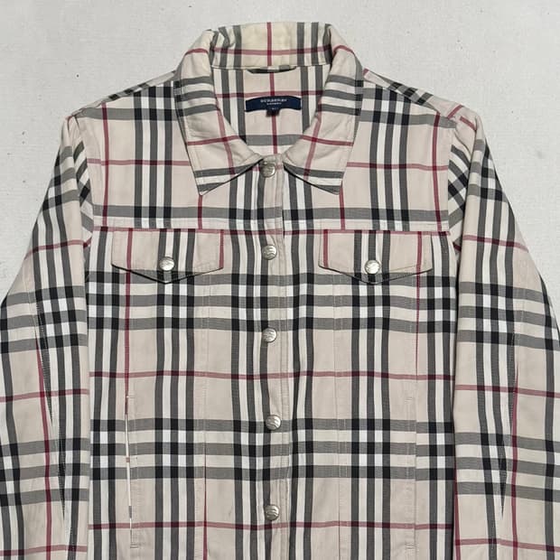 L 버버리 노바체크 여성용 트러거 자켓