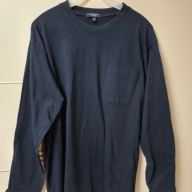 [남성] 버버리 정품 런던 포켓 긴팔티 L사이즈