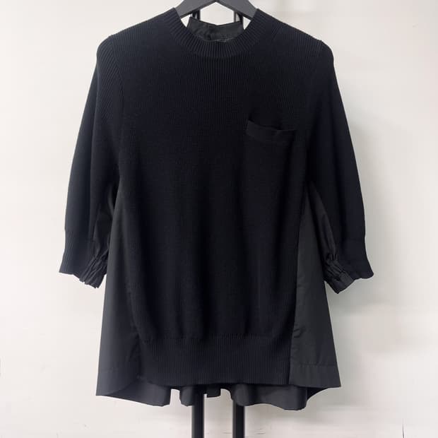 사카이 17SS 플리츠 니트 도킹 셔츠
