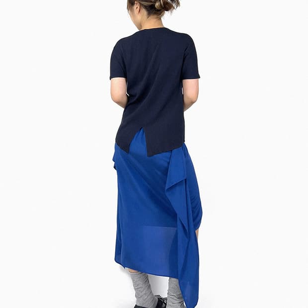 DKNY silk unbal skirt 