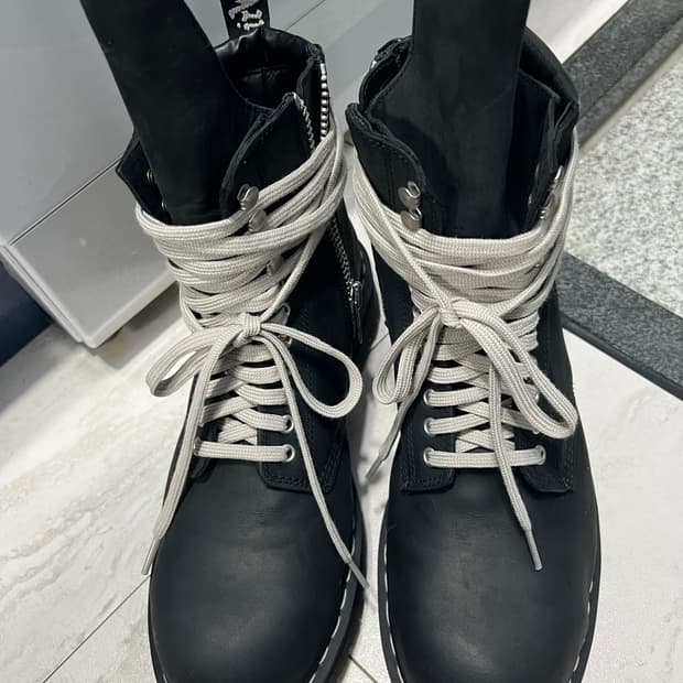 닥터마틴 x 릭 오웬스 쿼드 솔 스틸 토 300