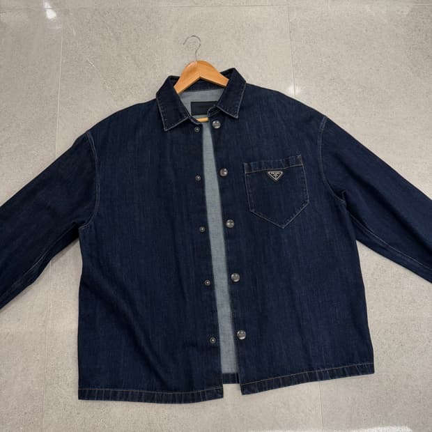 프라다 로고 데님자켓