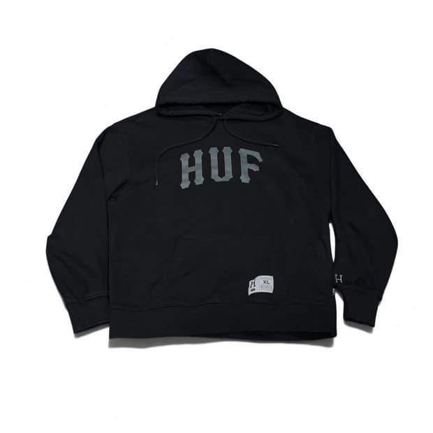 XL HUF 허프 블랙 아치로고 후드티