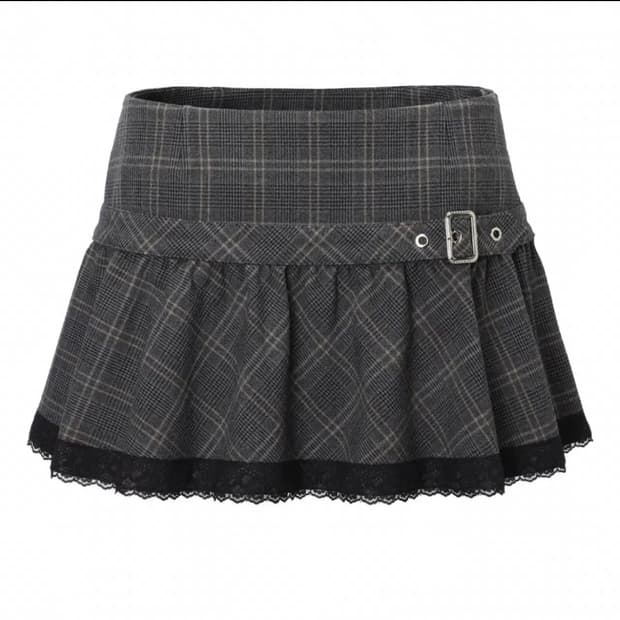 쓰리타임즈 엠마 스커트 차콜 L