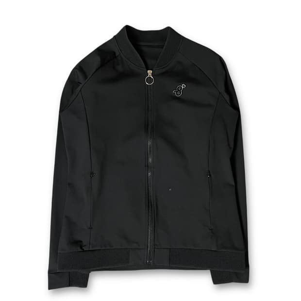 빈티지 블랙 로고패치 져지 집업