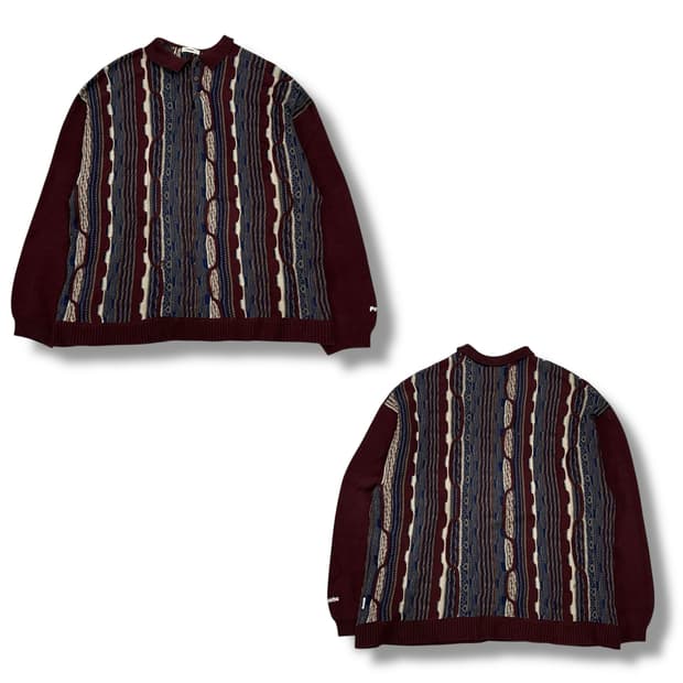 빈티지 에스닉 케이블 카라니트 s08700