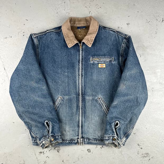 빈티지 디키즈 블랜킷 라인드 데님 자켓