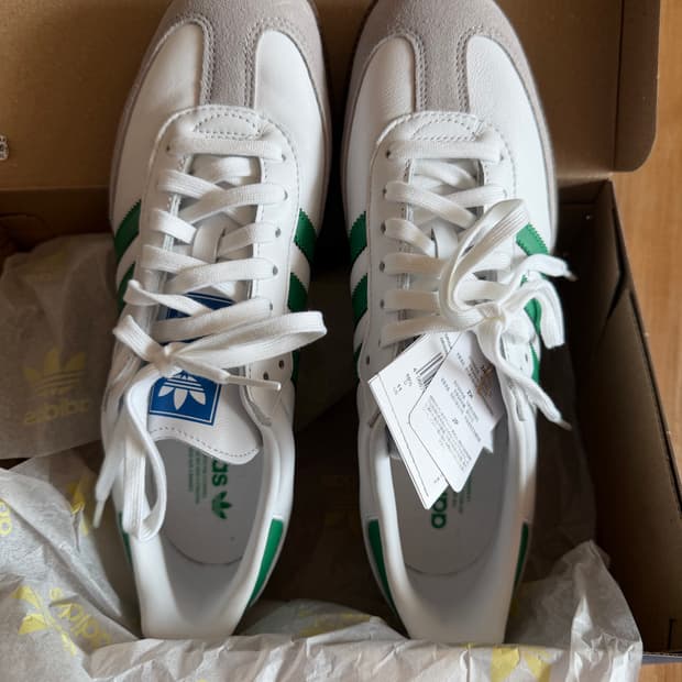 아디다스 삼바 OG 화이트 그린 / IG1024 / 290