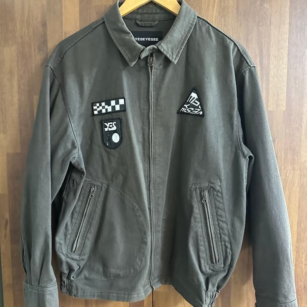 예스아이씨 Patched Zip Jacket Charcoal