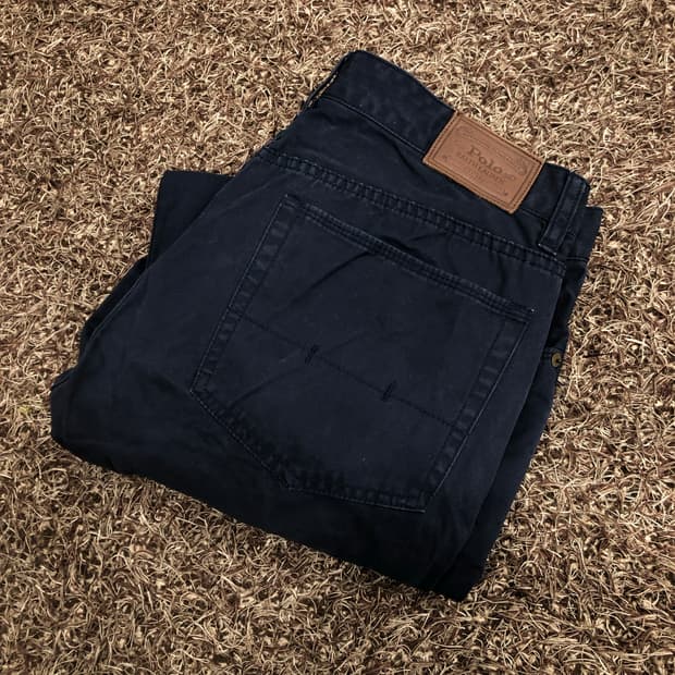 폴로 랄프로렌 네이비 코튼 팬츠 면바지