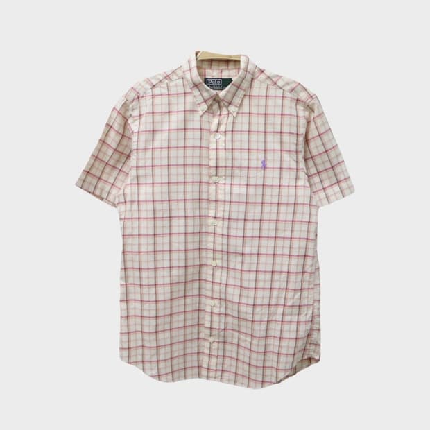 폴로 랄프로렌 체크 반팔 셔츠 65739