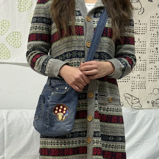 눈꽃 플레이크 후드 가디건