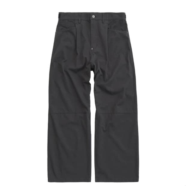 [2]폴리테루 원 턱 고시마 팬츠 딥 차콜