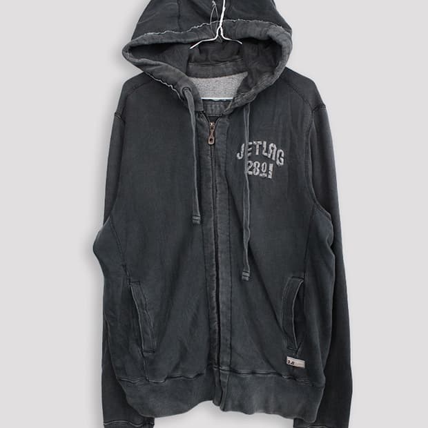 y2k 무드 워싱 후드집업