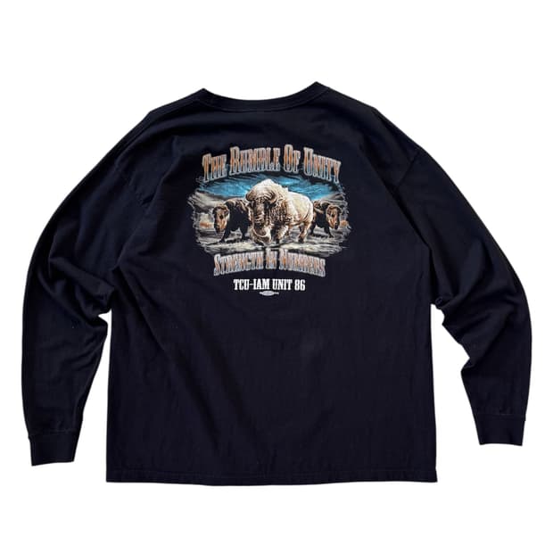 00s BAYSIDE 프린팅 롱슬리브 made in usa