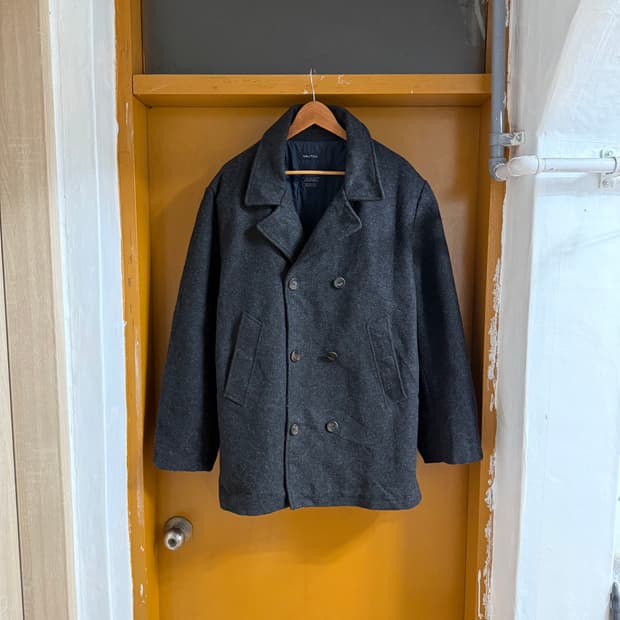 노티카 혼방 울 피코트 