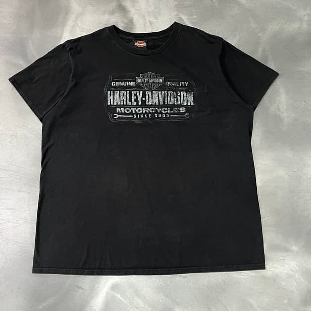  할리데이비슨 프린팅 포켓 반팔티 y15725