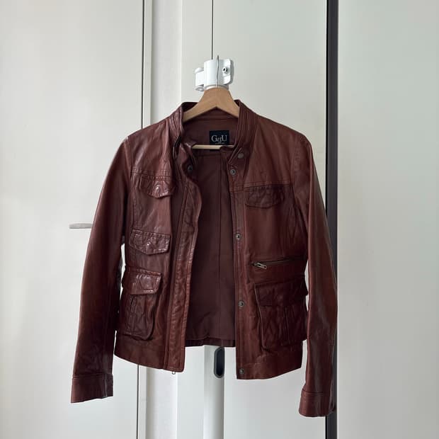 Aged Leather Rider Jacket