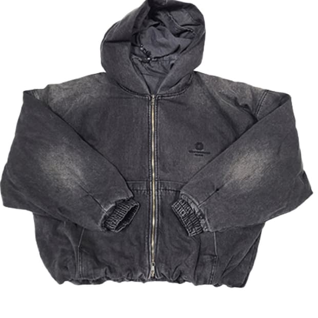 우영미 데님 후드 점퍼 그레이 - 24FW