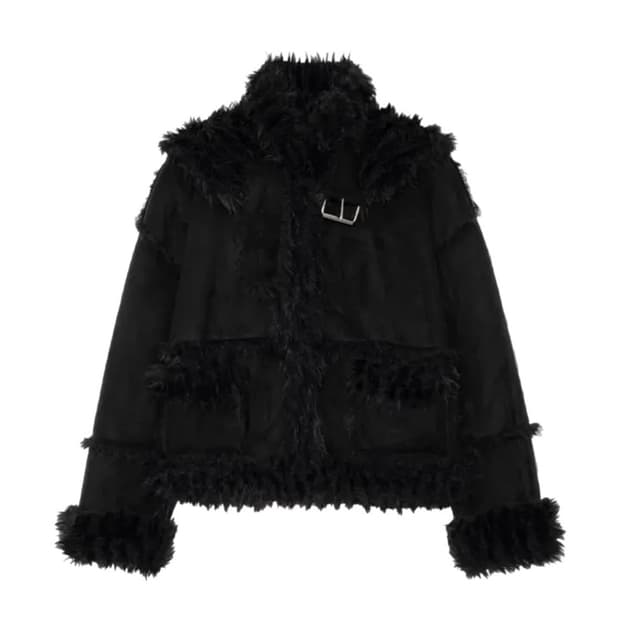 어글리쉐도우 블랙 무스탕 새상품