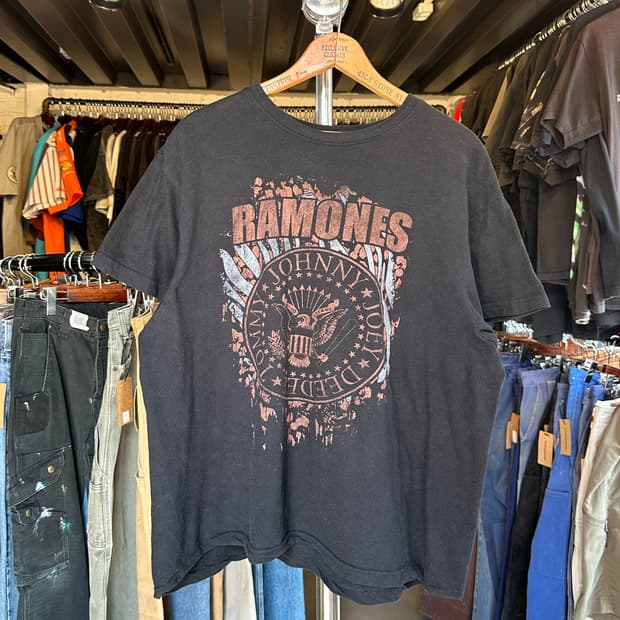 라몬즈 Ramones 락밴드 크롭 프린팅 티셔츠