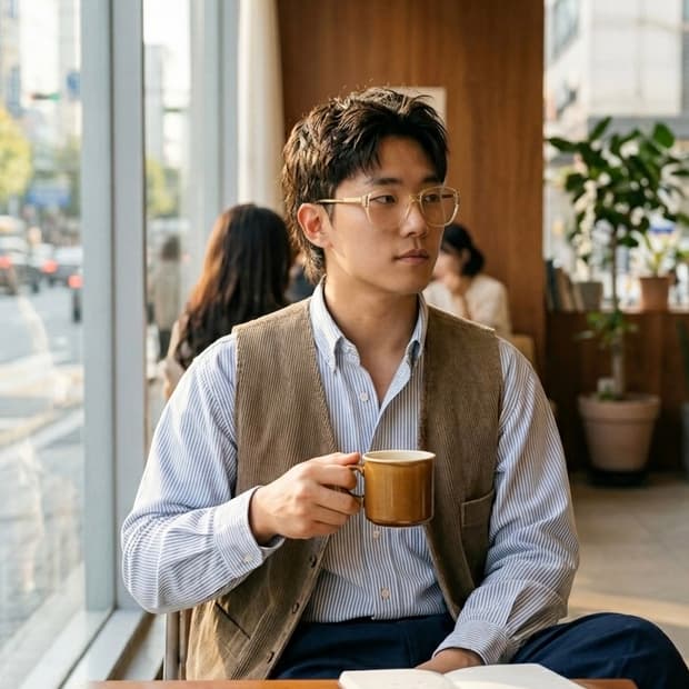 [Vintage] 로덴스톡 오버사이즈 클리어 베이지 안경