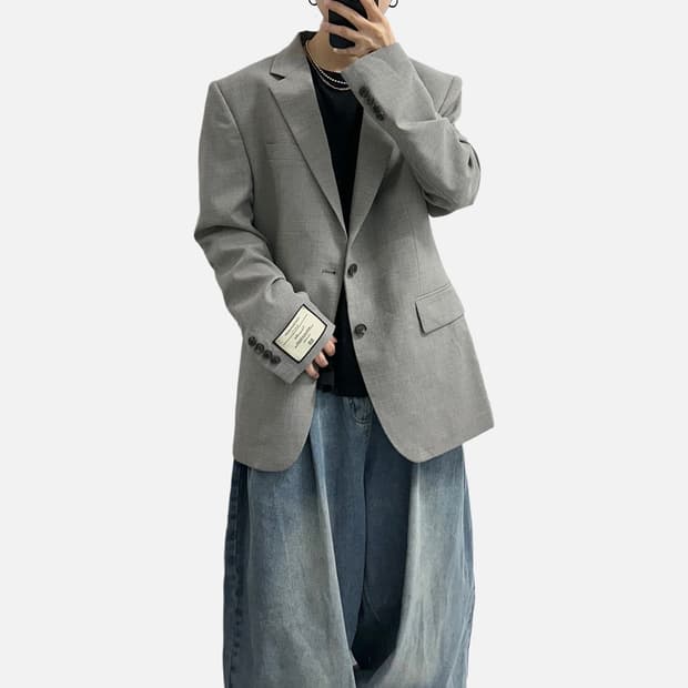 지오송지오 슬림핏 2버튼 블레이저 자켓