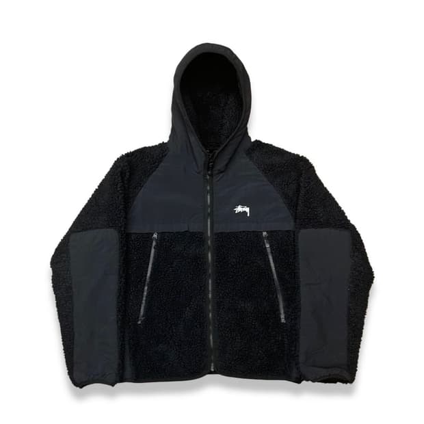 스투시 쉐르파 패널드 후디드 자켓L