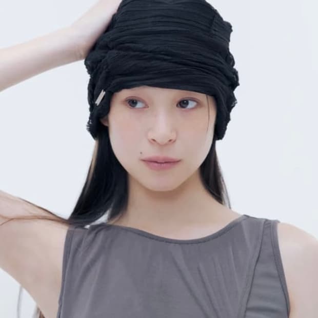 미세키서울 여름 비니 Sheer turban beanie