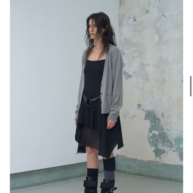 베르소 애쉬메트릭 울 드레스 블랙