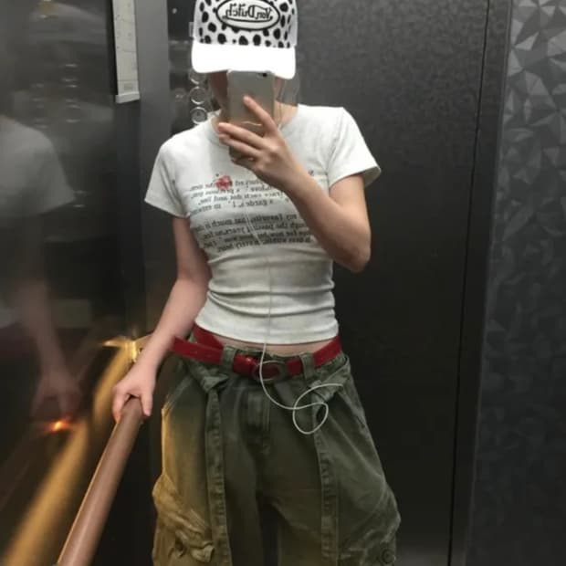 Belt Strap Pintuck Cargo Pants 카고팬츠