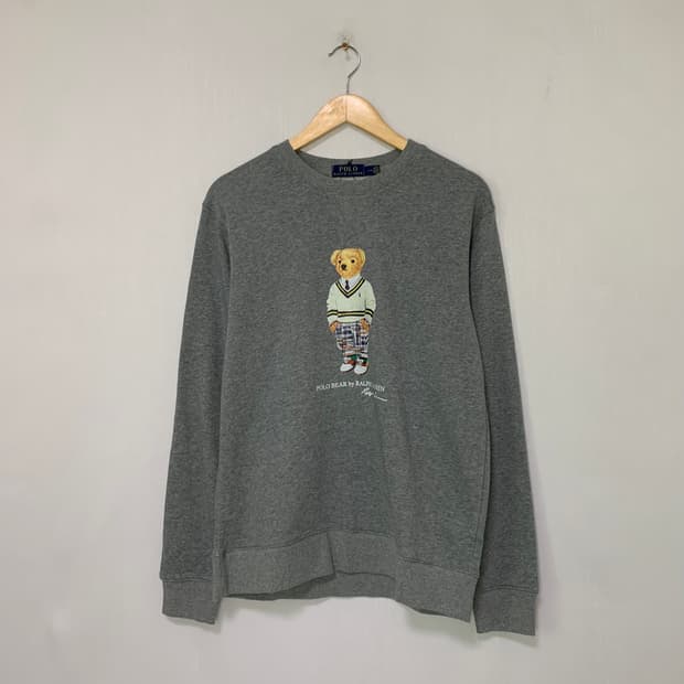 폴로 랄프로렌 폴로 베어 곰돌이 맨투맨 그레이 L