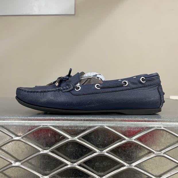 토즈 고미노 레더 드라이빙 슈즈 블루 37