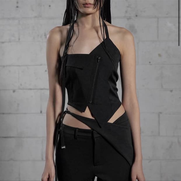 보헤미안서울 언발란스 홀터 vest
