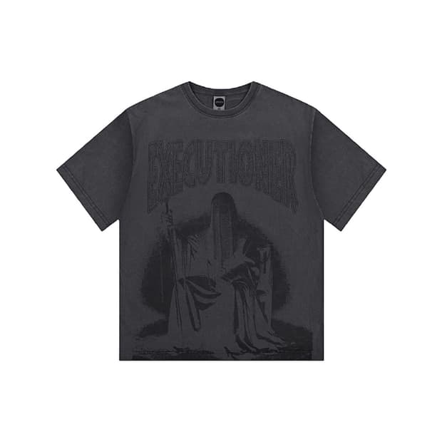 (1회착 택포가격) 글랙 엑서큐셔너 빈티지반팔티셔츠 차콜그레이 L