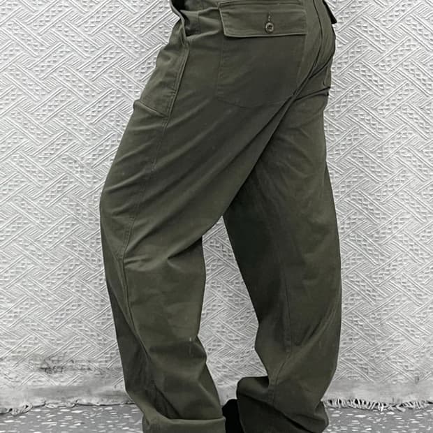 리 LEE 밀리터리 캐주얼 말차카키 퍼티그 코튼팬츠 34인치 C11087