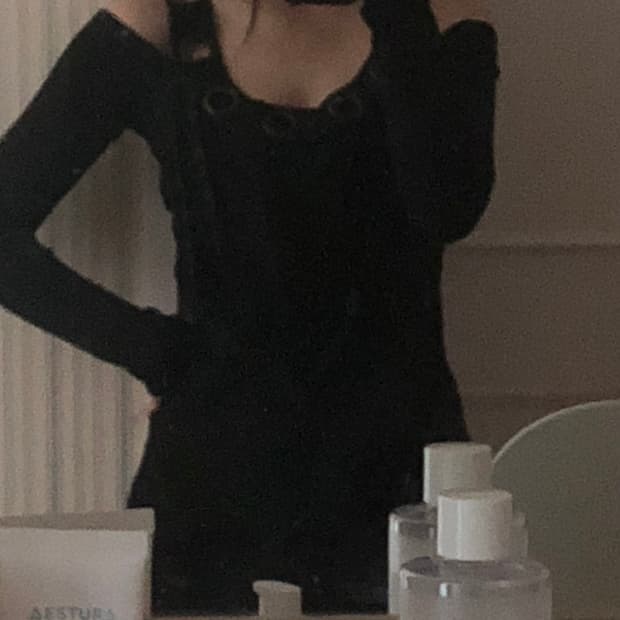 셀비지 salvage 코르셋 미니 원피스