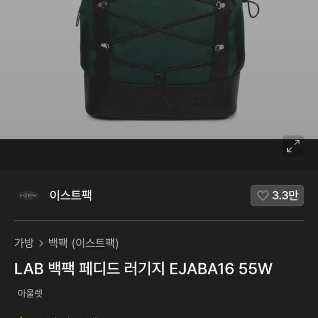 (급처)이스트팩 패디드러기지