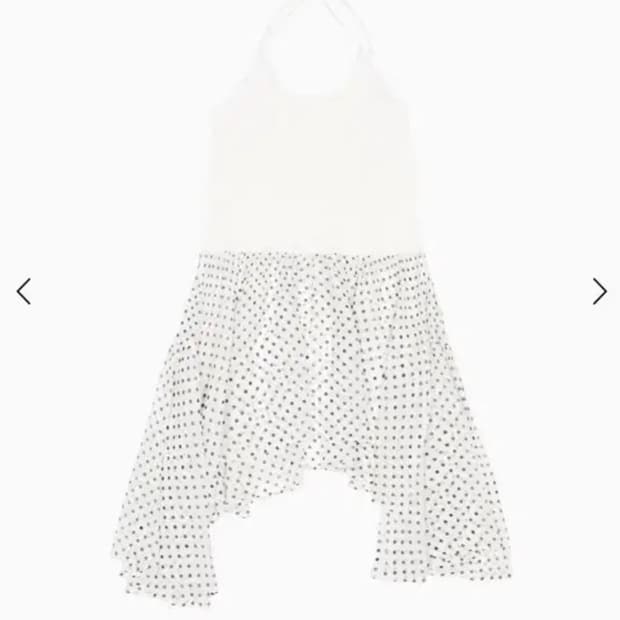 오헤시오 홀터넥 도트 드레스