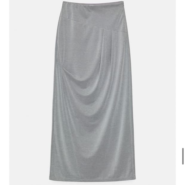 파이카 draped maxi skirt(grey)