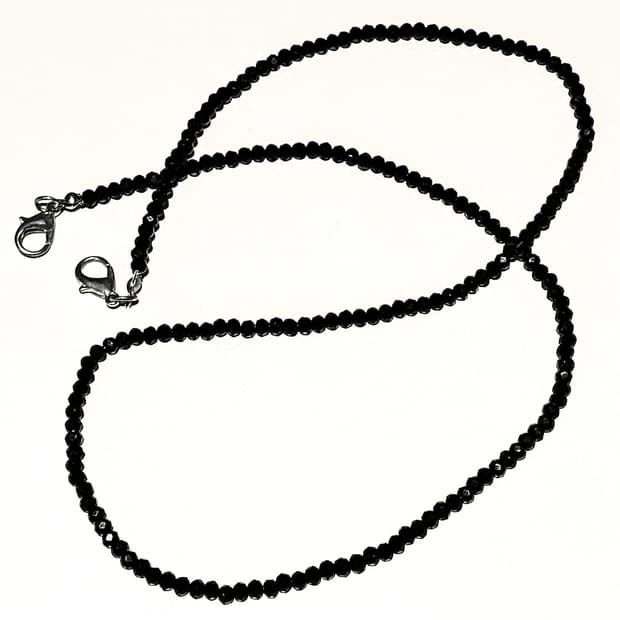 블랙 비즈 목걸이