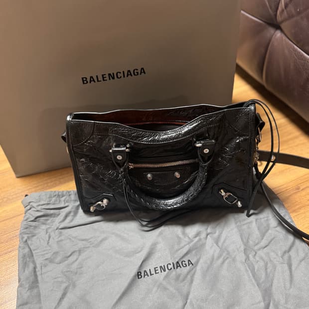 발렌시아가 르시티 백 스몰 블랙