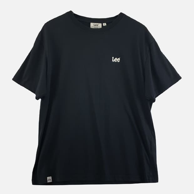 LEE 블랙 남자 반팔티 S N9744