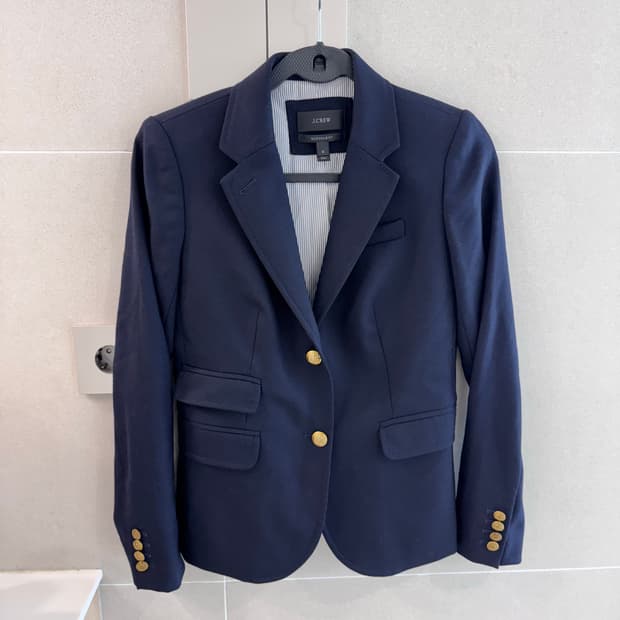 제이크루 여성 네이비 울자켓