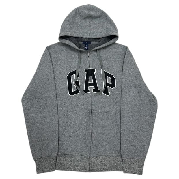 GAP 빈티지 스펠로고 쥐색 그레이 후드집업 자켓 M