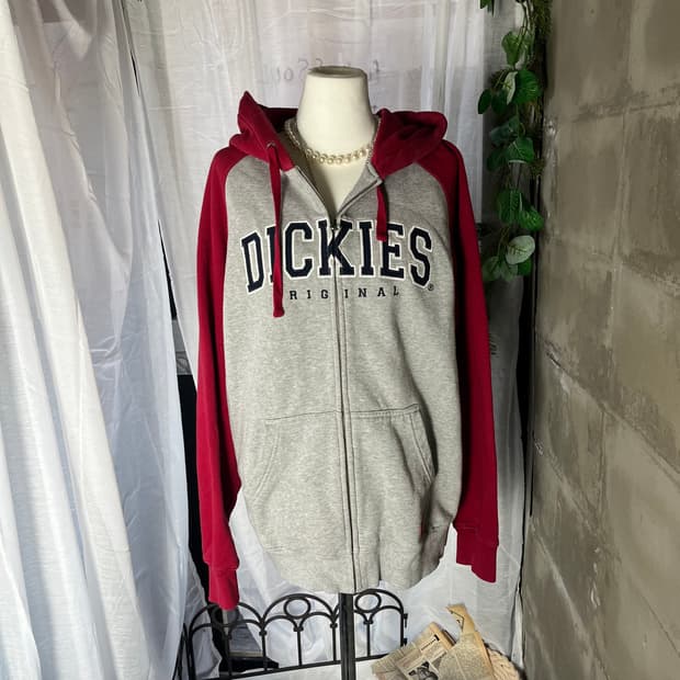 디키즈 배색 후드집업